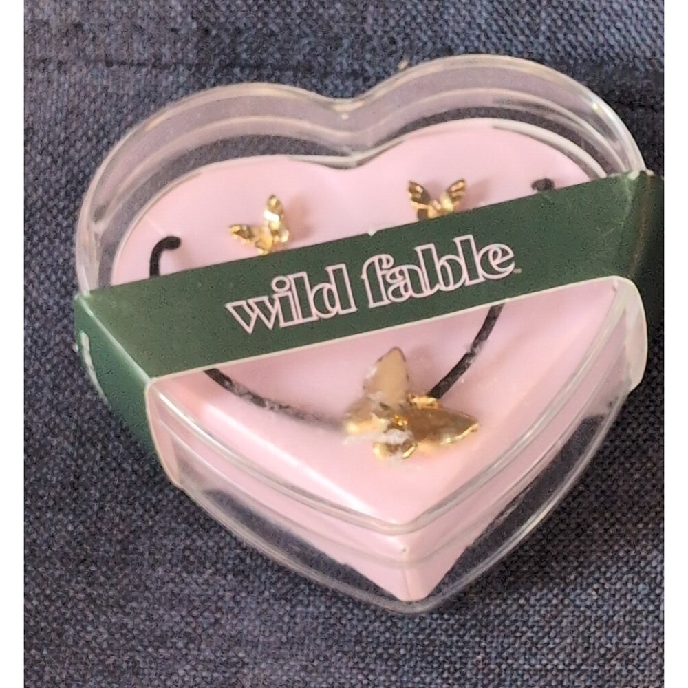 Wild Fable Women's/girls Butterfly Earrings & 16" Necklace Gold Brand New